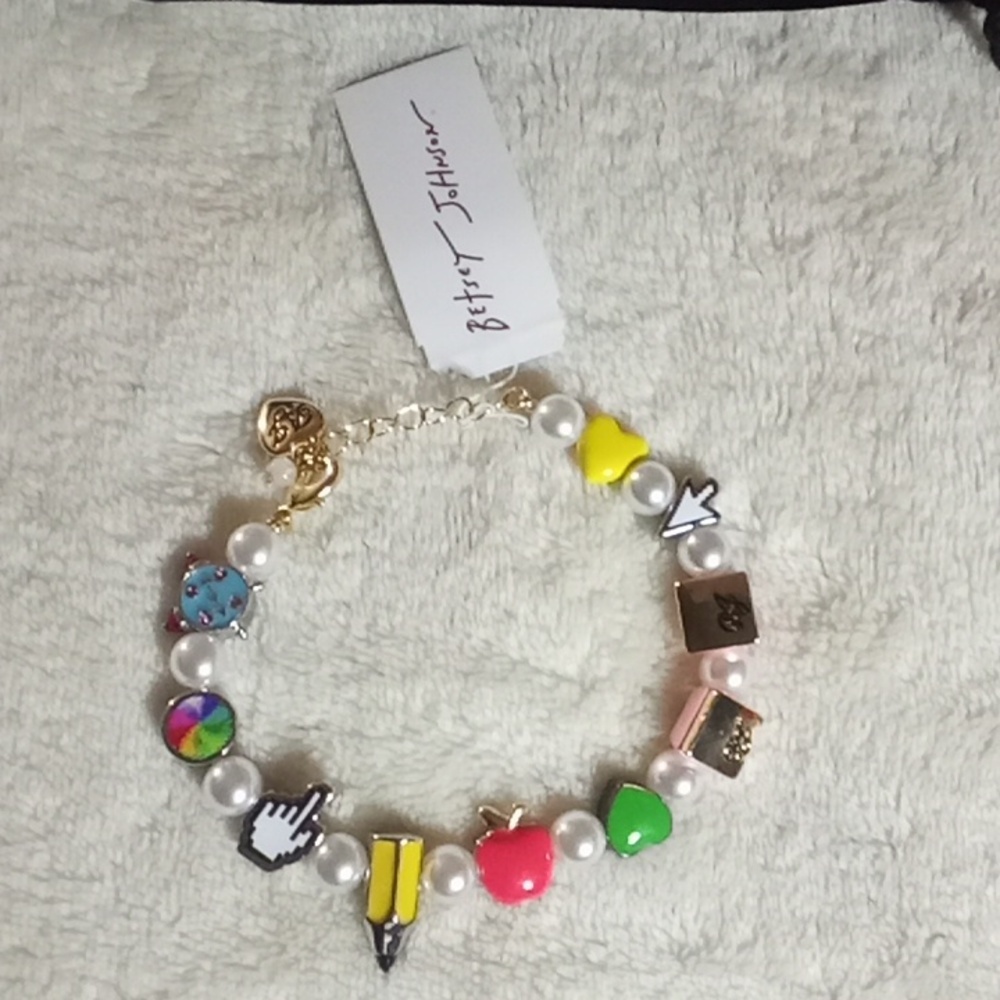 BETSEY JOHNSON TEACHER BRACELET NEW IN DUST BAG W/ TAG!